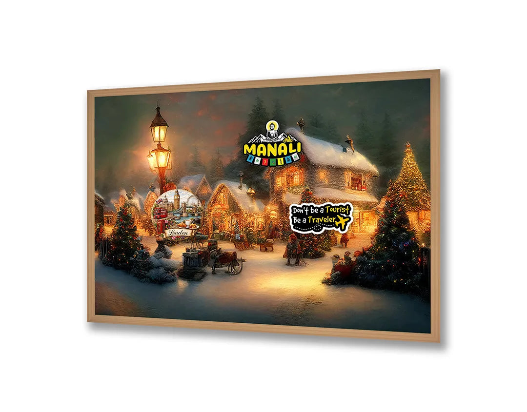Metall Magnetboard mit hochwertigem Sfeervol kerstdorpje Design