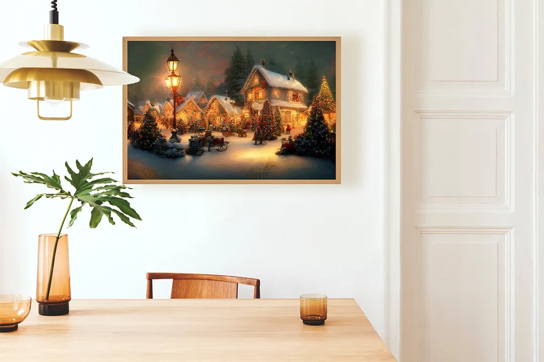 Metall Magnetboard mit hochwertigem Sfeervol kerstdorpje Design