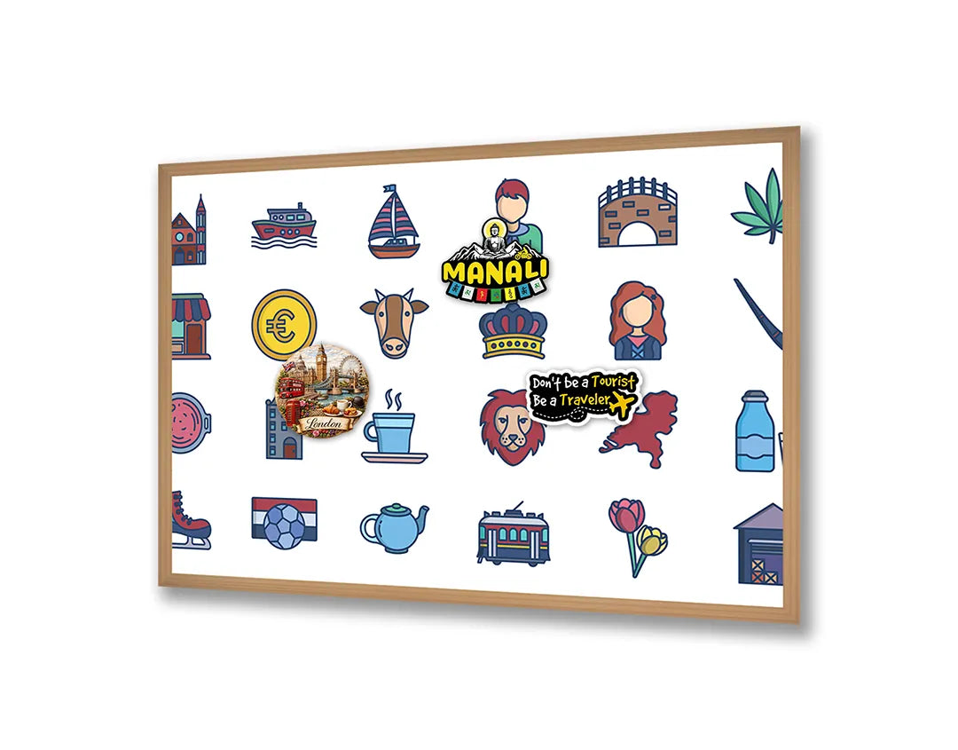 Metall Magnetboard mit hochwertigem Iconen Muster Design