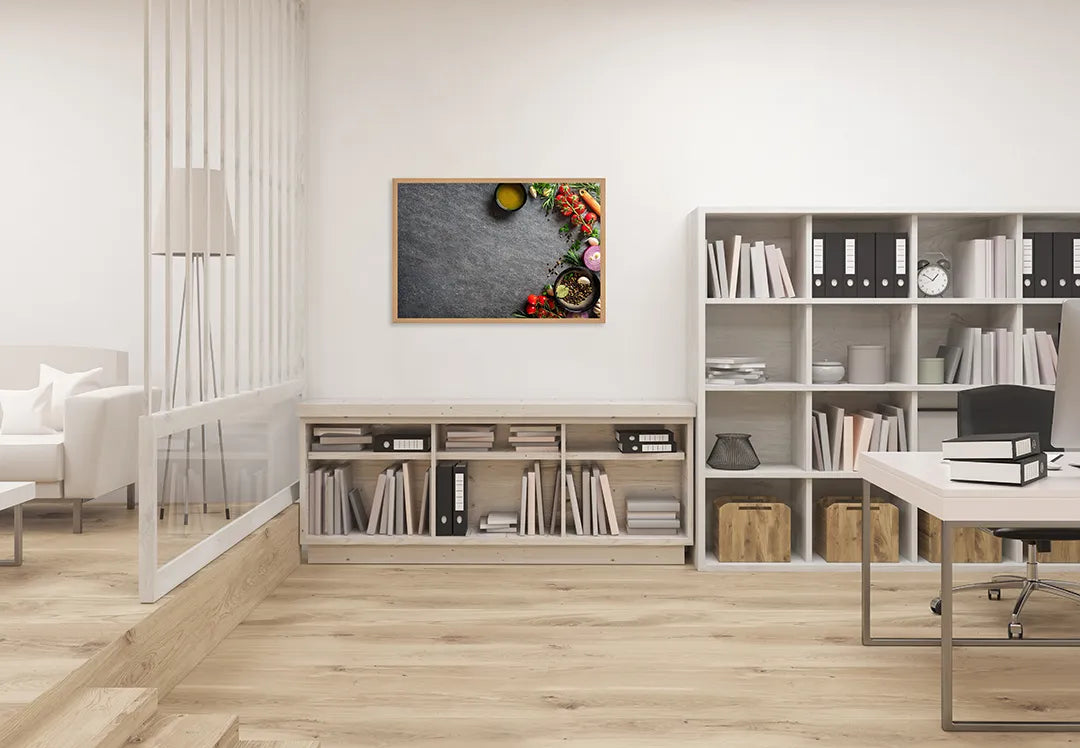 Metall Magnetboard mit hochwertigem Kook Zutaten dunkel Design