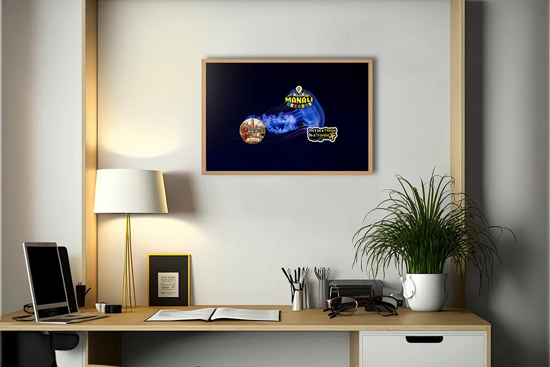 Metall Magnetboard mit hochwertigem Blaue kwal Unterwasser Design
