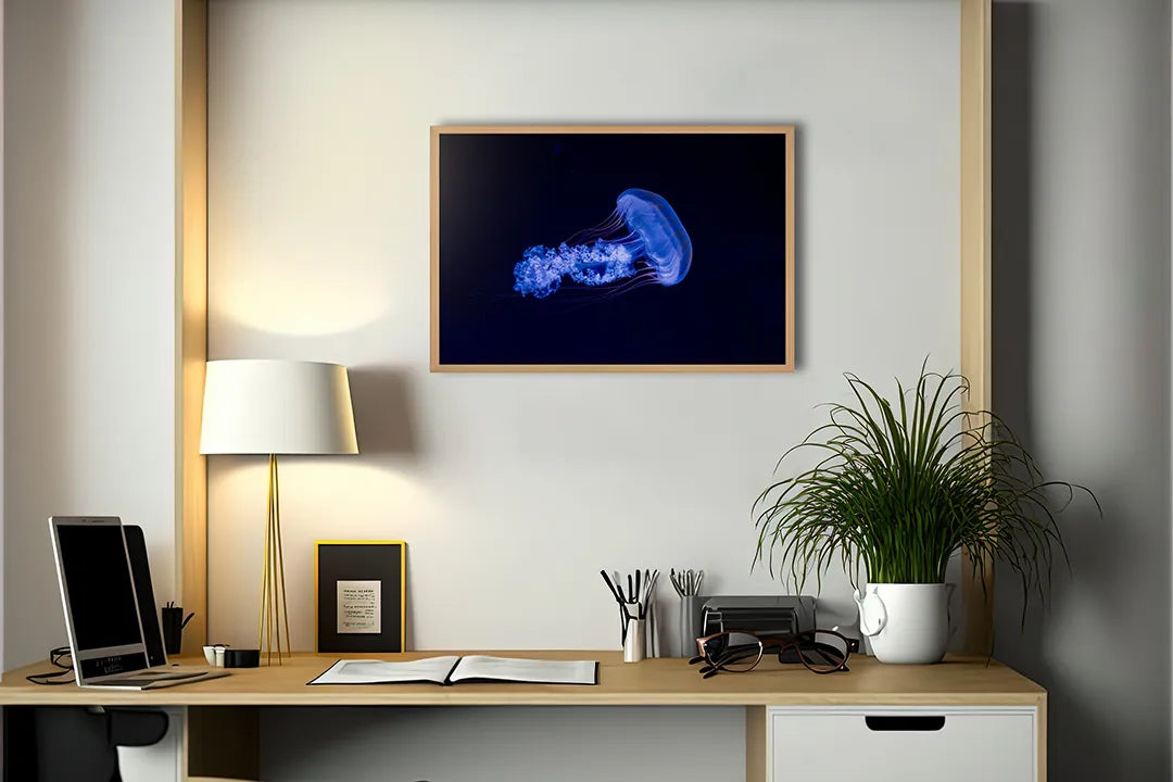 Metall Magnetboard mit hochwertigem Blaue kwal Unterwasser Design
