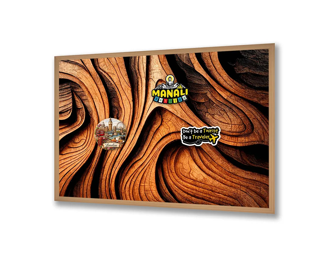 Metall Magnetboard mit hochwertigem Golvend Holz snijwerk Design