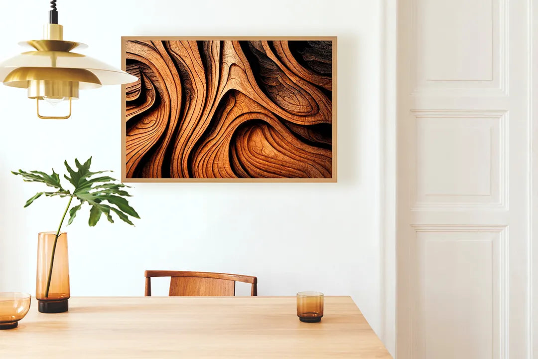 Metall Magnetboard mit hochwertigem Golvend Holz snijwerk Design
