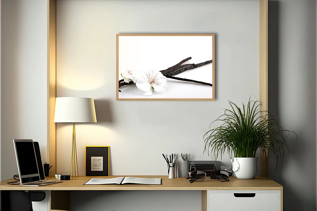 Metall Magnetboard mit hochwertigem Weiße Orchidee Mit Zen Steine Design