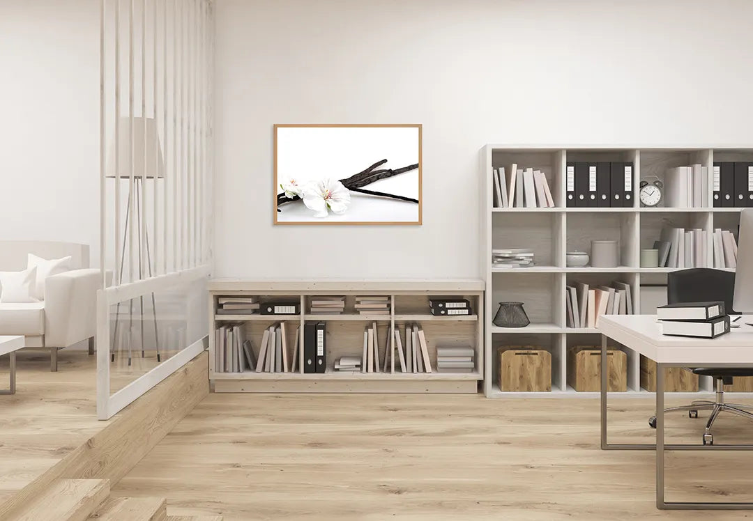 Metall Magnetboard mit hochwertigem Weiße Orchidee Mit Zen Steine Design