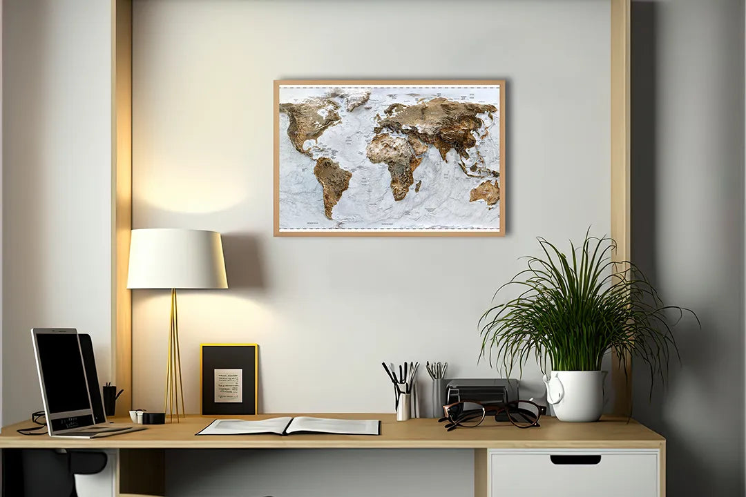 Metall Magnetboard mit hochwertigem Weltkarte ijs Design