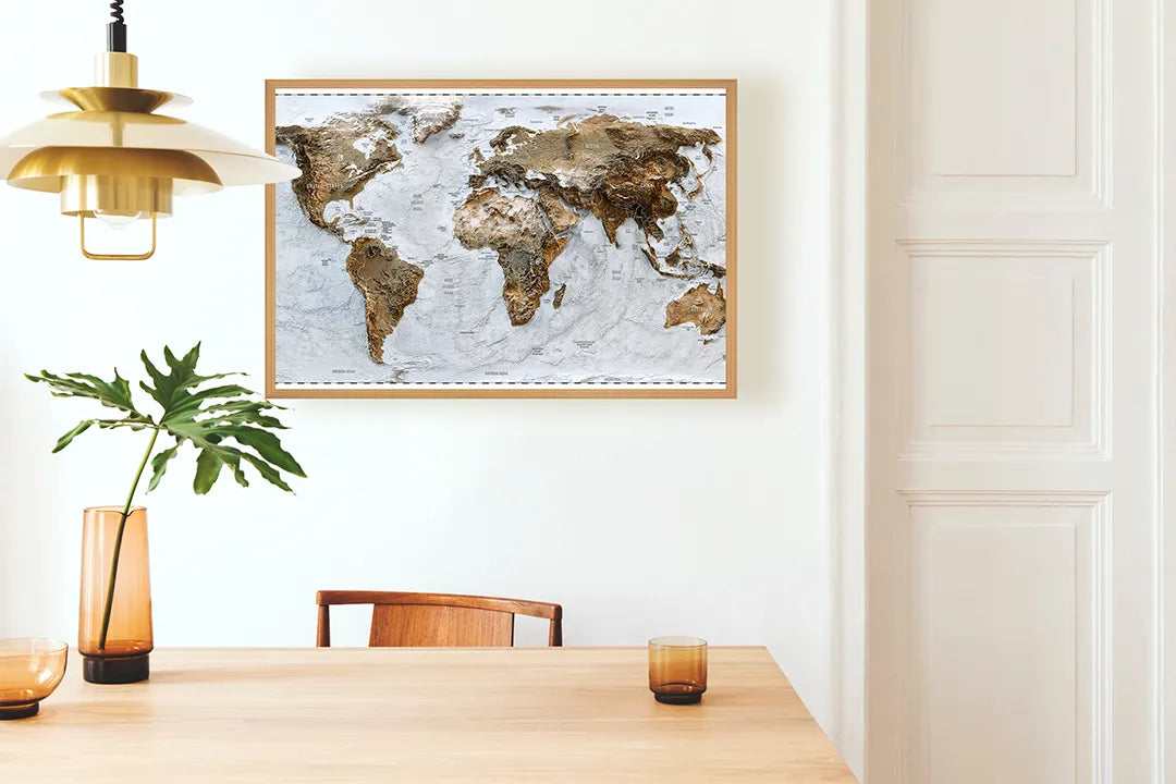 Metall Magnetboard mit hochwertigem Weltkarte ijs Design