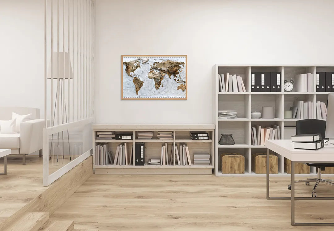 Metall Magnetboard mit hochwertigem Weltkarte ijs Design