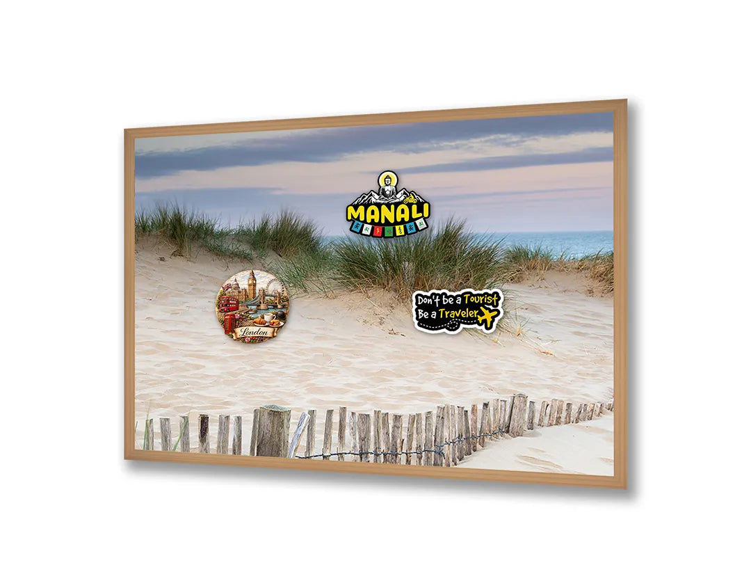 Metall Magnetboard mit hochwertigem Strand Duinen Mit Helmgras Design