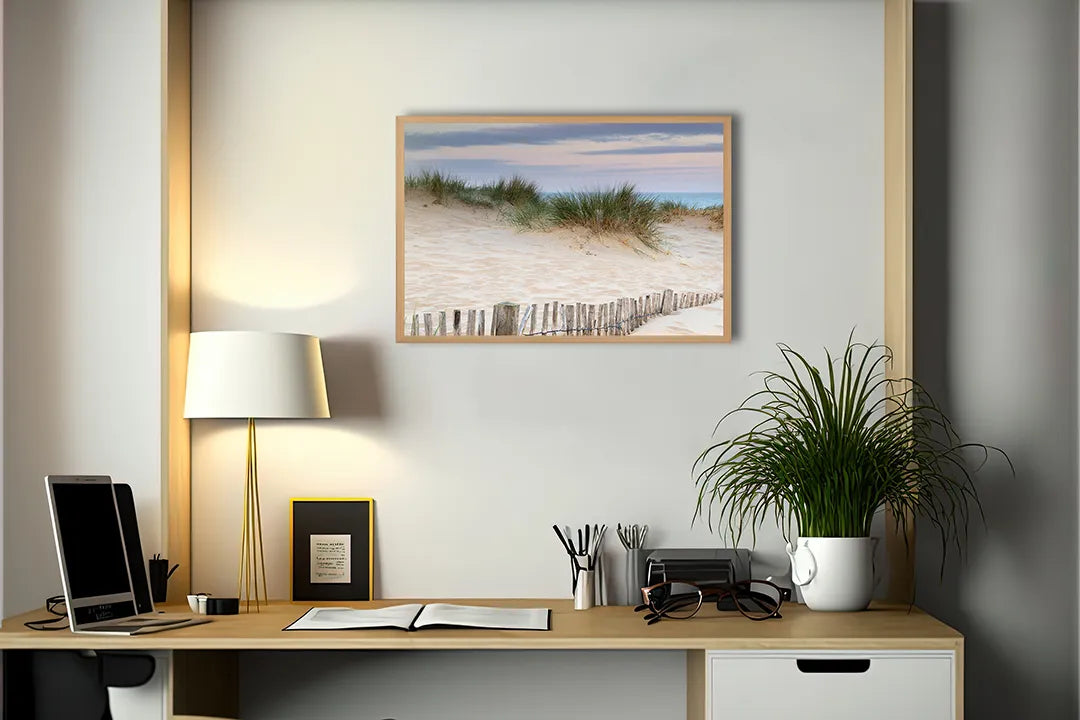 Metall Magnetboard mit hochwertigem Strand Duinen Mit Helmgras Design