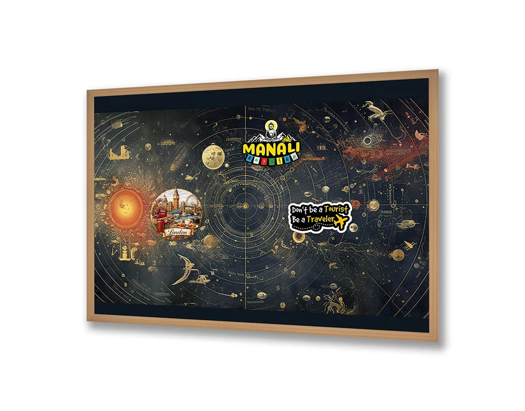 Metall Magnetboard mit hochwertigem Astrologie sterrenkaart Design