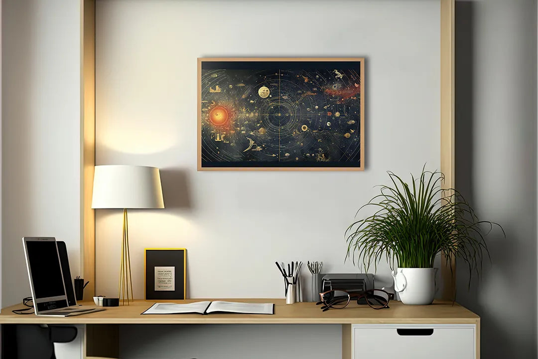 Metall Magnetboard mit hochwertigem Astrologie sterrenkaart Design