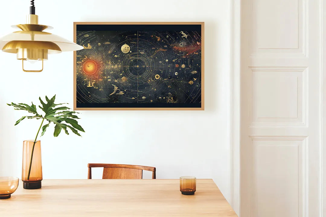 Metall Magnetboard mit hochwertigem Astrologie sterrenkaart Design