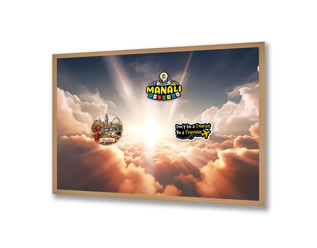 Metall Magnetboard mit hochwertigem Hemel Wolken zonlicht Design