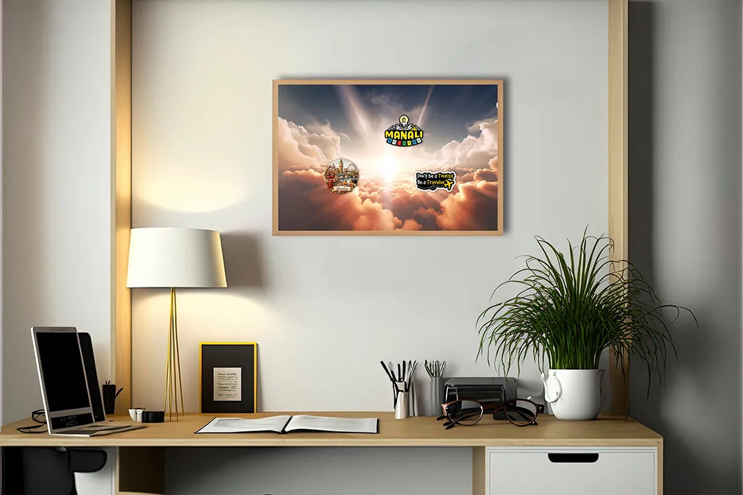 Metall Magnetboard mit hochwertigem Hemel Wolken zonlicht Design