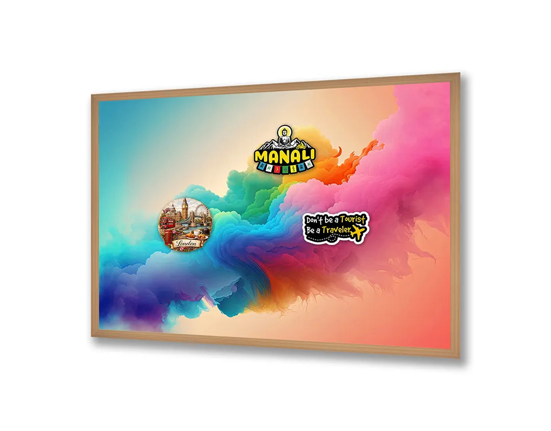 Metall Magnetboard mit hochwertigem Regenboog kleuren rook Design