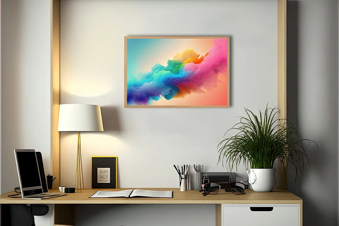 Metall Magnetboard mit hochwertigem Regenboog kleuren rook Design