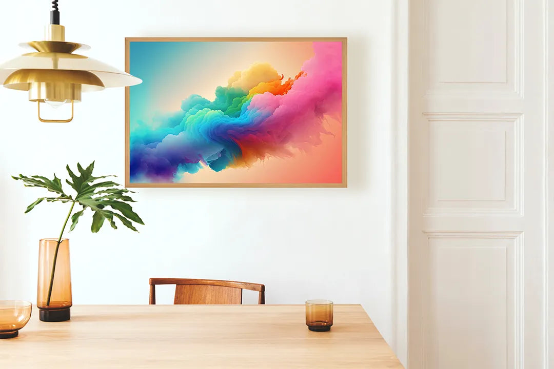 Metall Magnetboard mit hochwertigem Regenboog kleuren rook Design