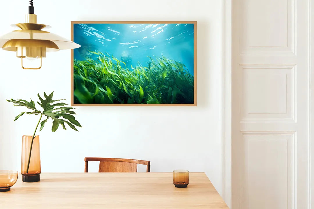 Metall Magnetboard mit hochwertigem Grüne Blätter Unterwasser Design