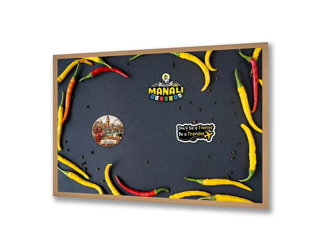Metall Magnetboard mit hochwertigem Rote und gelbe pepers lijst Design