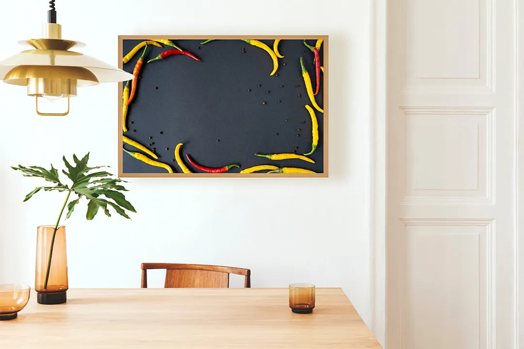 Metall Magnetboard mit hochwertigem Rote und gelbe pepers lijst Design