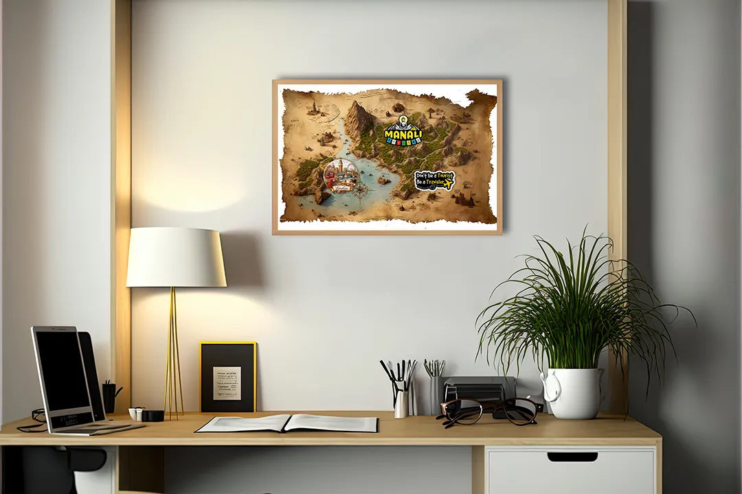 Metall Magnetboard mit hochwertigem Fantasie eiland Karte Design