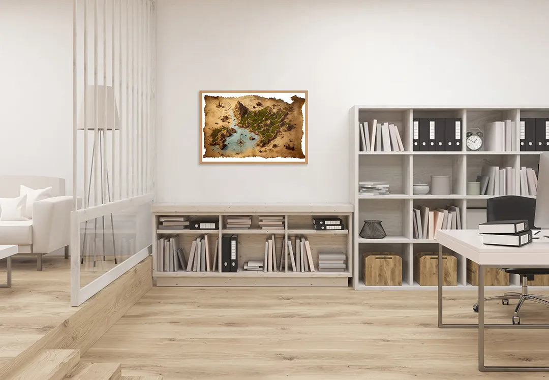 Metall Magnetboard mit hochwertigem Fantasie eiland Karte Design