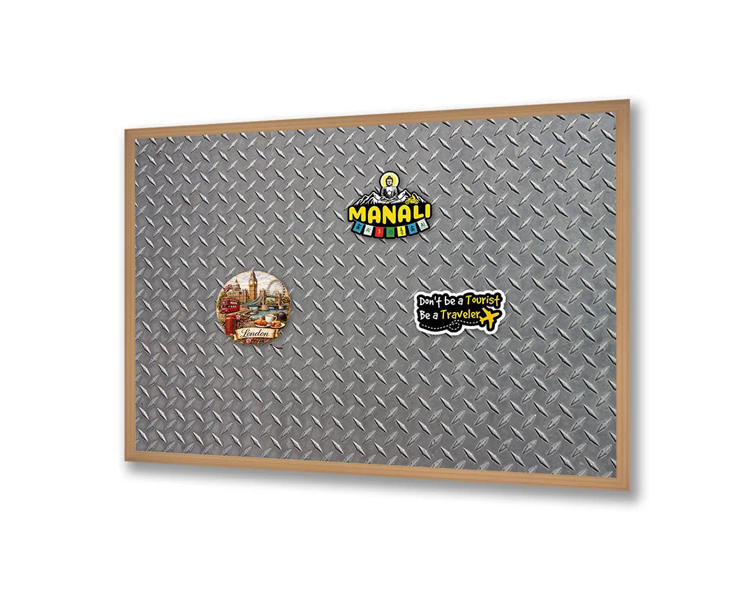 Metall Magnetboard mit hochwertigem Metalen Traanplaat Textur Design