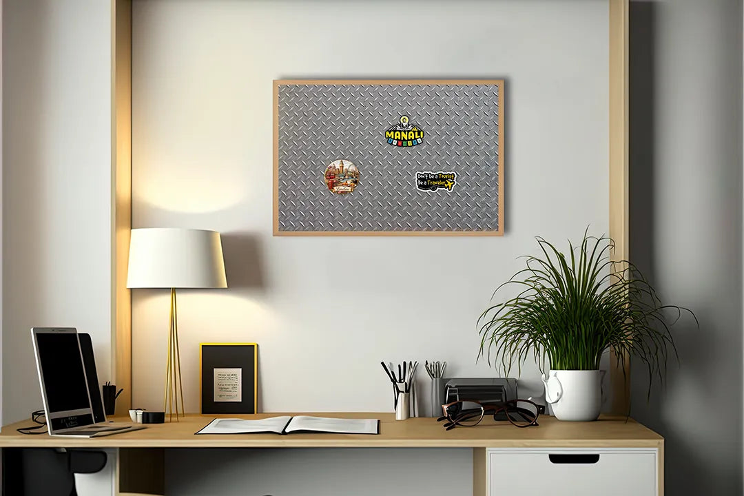 Metall Magnetboard mit hochwertigem Metalen Traanplaat Textur Design