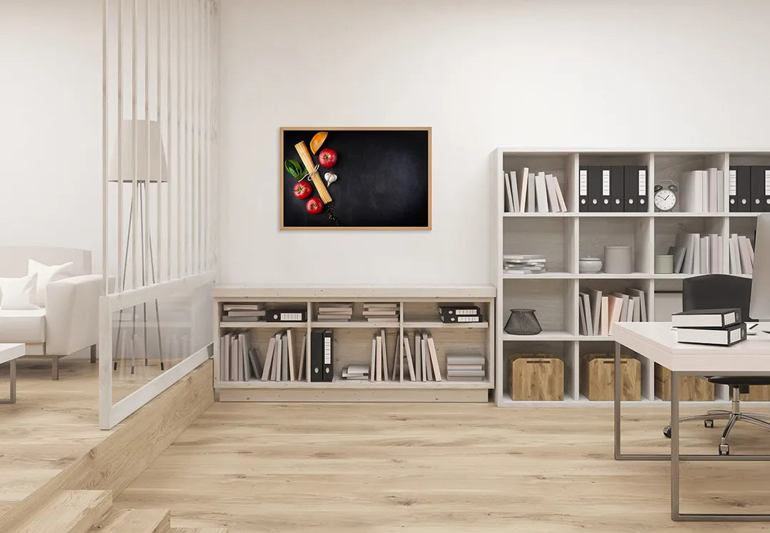 Metall Magnetboard mit hochwertigem Pasta Zutaten dunkel Design