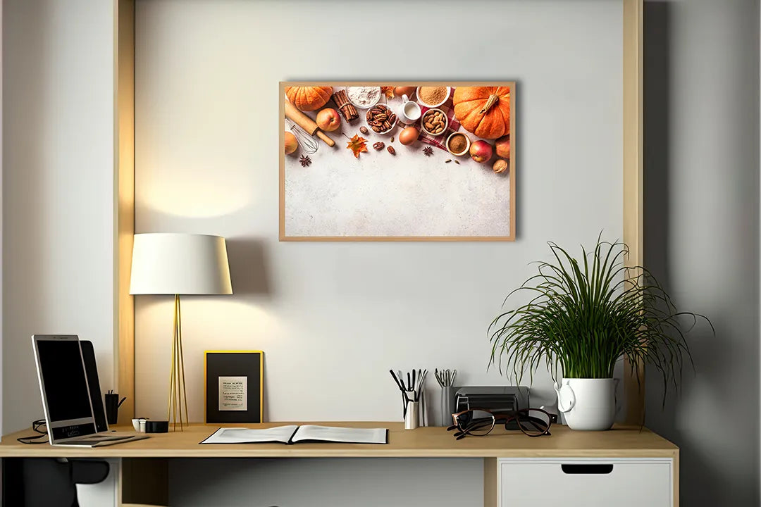 Metall Magnetboard mit hochwertigem Pompoenen und herfstkruiden Design