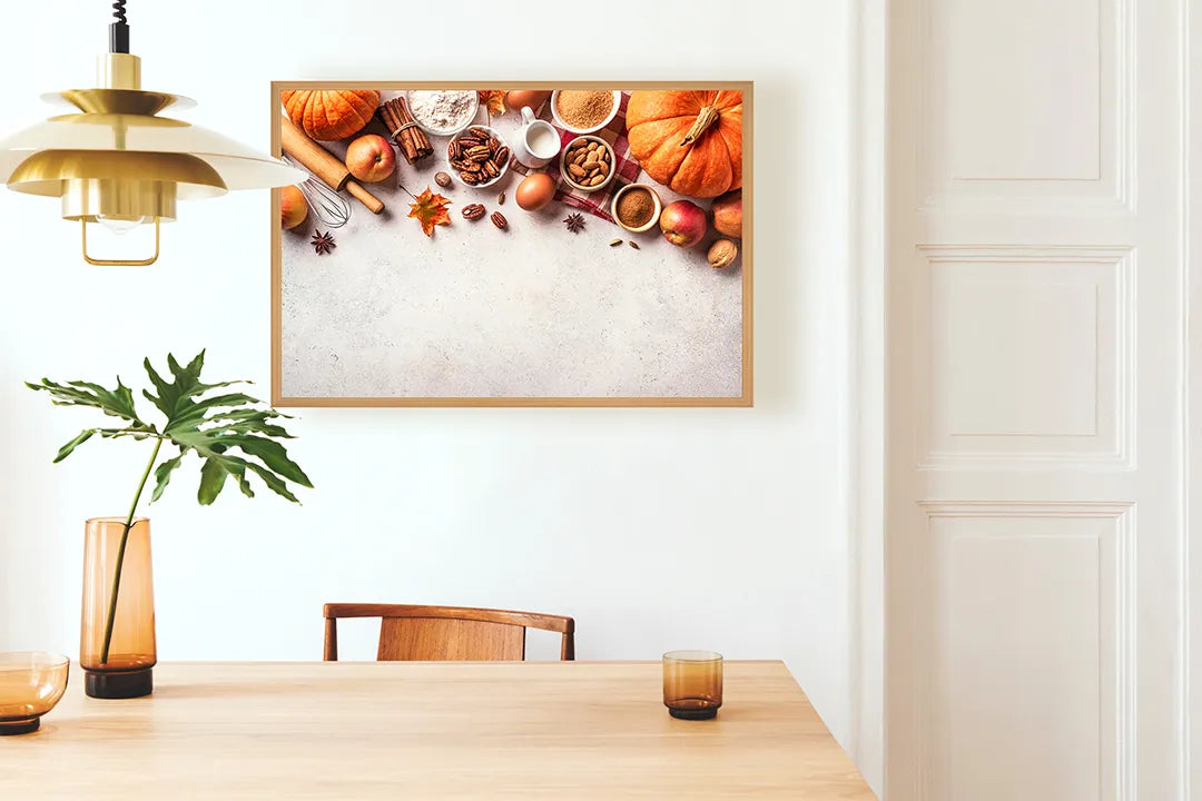 Metall Magnetboard mit hochwertigem Pompoenen und herfstkruiden Design