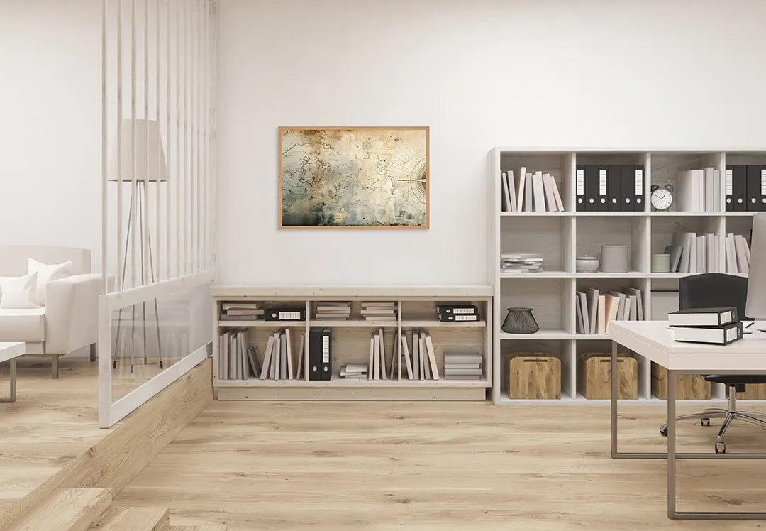 Metall Magnetboard mit hochwertigem Vage alte Weltkarte Design