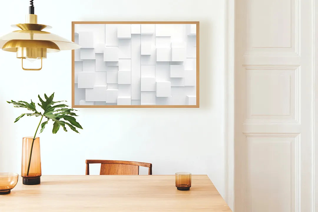 Metall Magnetboard mit hochwertigem Weiße 3d Blöcke Design