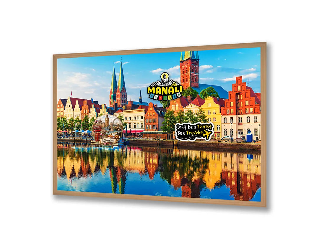 Metall Magnetboard mit hochwertigem Farbige Amsterdamse Grachtenpanden Design