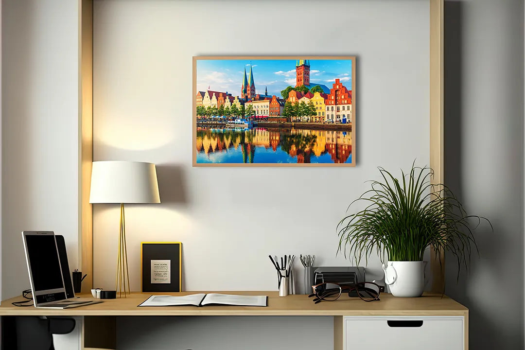 Metall Magnetboard mit hochwertigem Farbige Amsterdamse Grachtenpanden Design