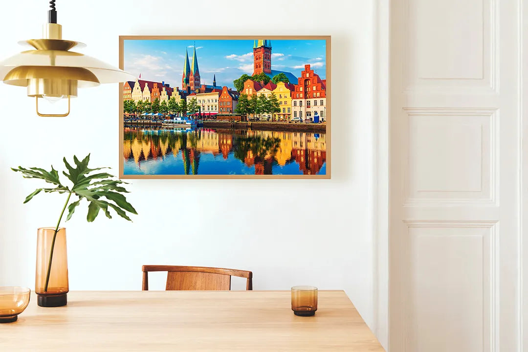 Metall Magnetboard mit hochwertigem Farbige Amsterdamse Grachtenpanden Design