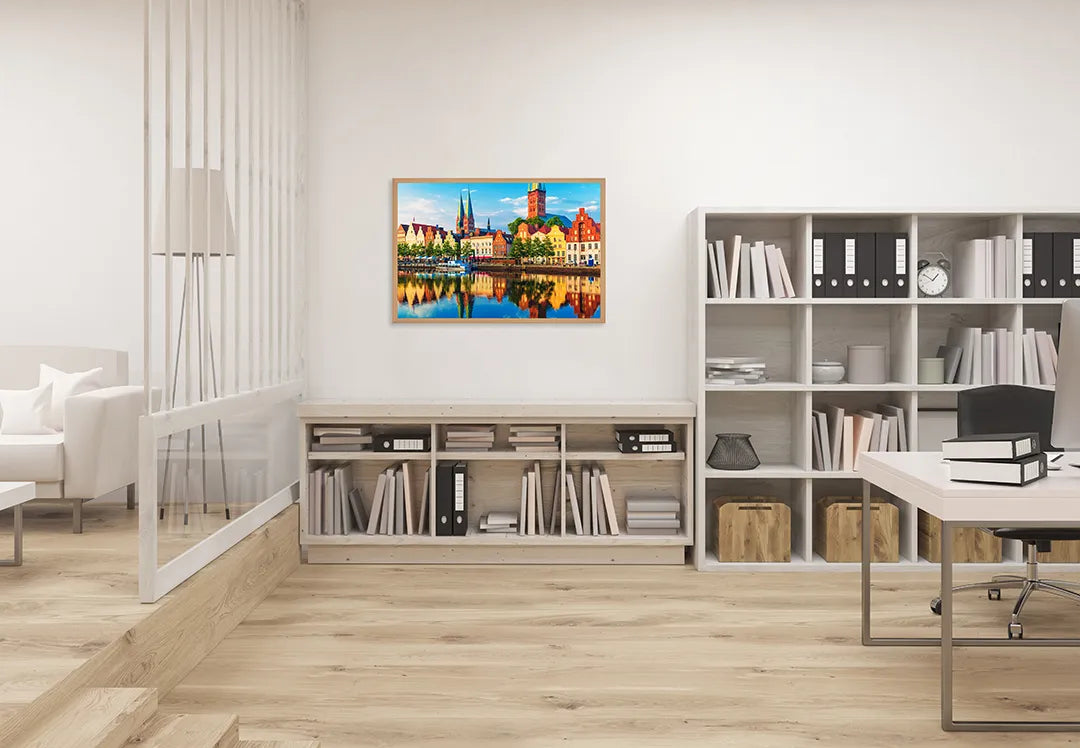 Metall Magnetboard mit hochwertigem Farbige Amsterdamse Grachtenpanden Design
