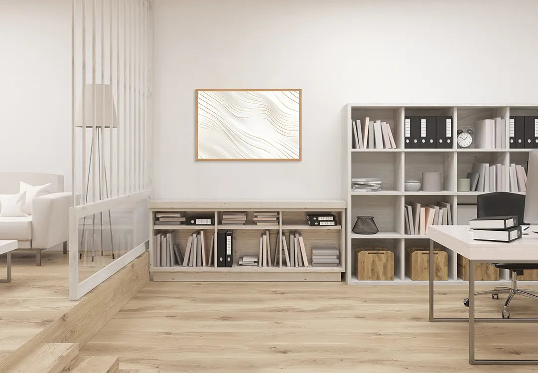 Metall Magnetboard mit hochwertigem Weiße Sandwellen Textur Design
