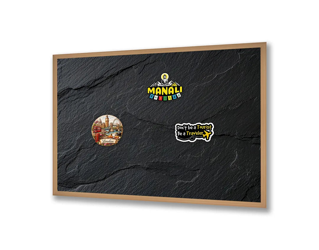 Metall Magnetboard mit hochwertigem Schwarz ruw beton Design