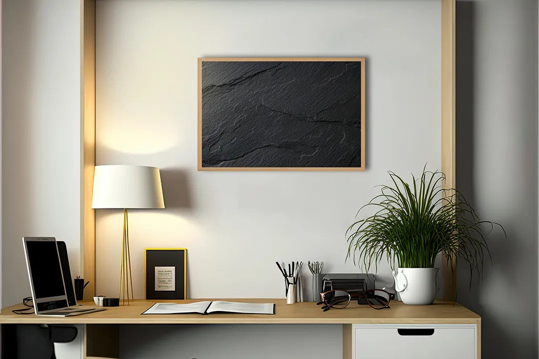 Metall Magnetboard mit hochwertigem Schwarz ruw beton Design