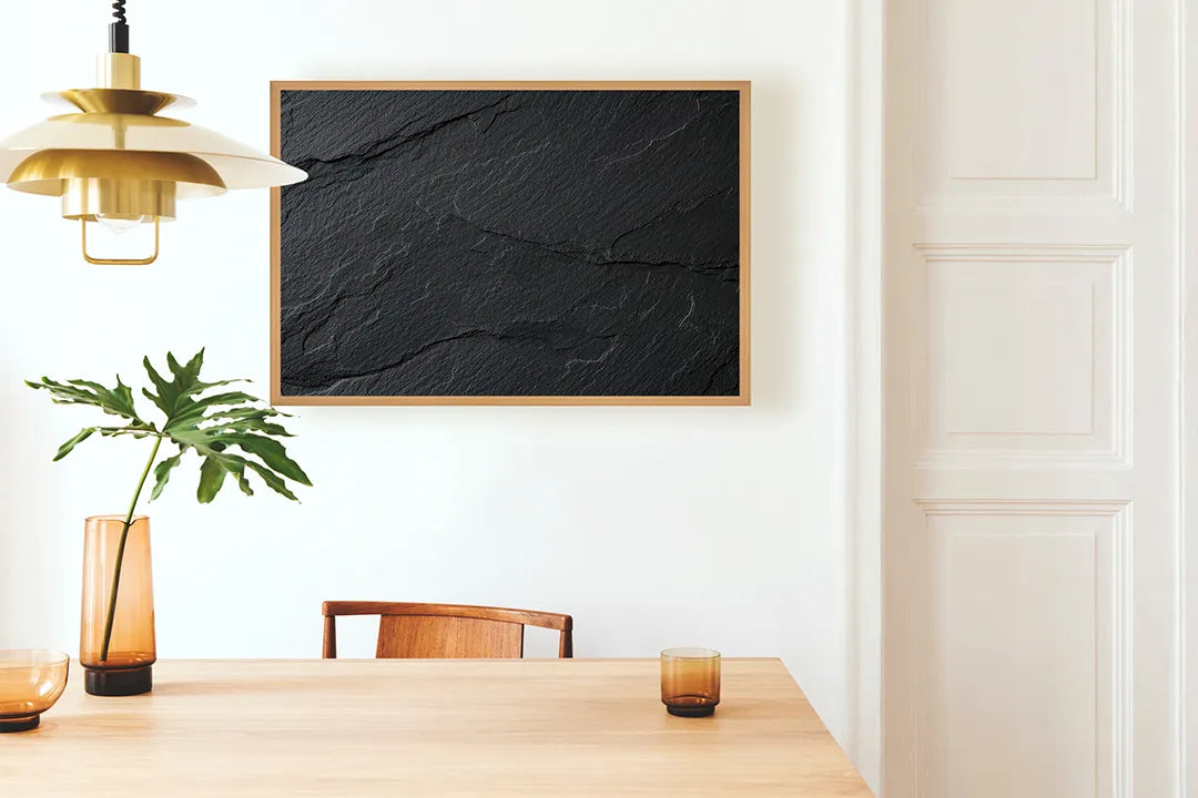 Metall Magnetboard mit hochwertigem Schwarz ruw beton Design