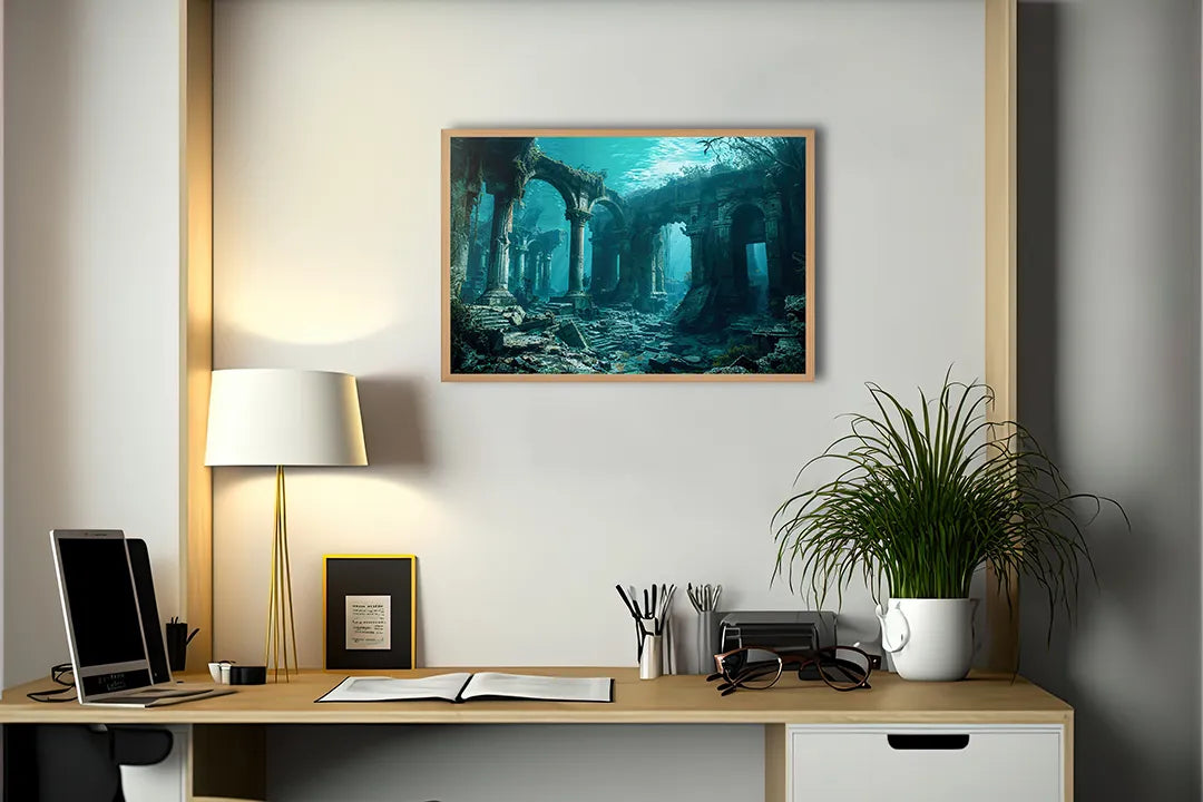 Metall Magnetboard mit hochwertigem Alte ruine in oerwoud Design