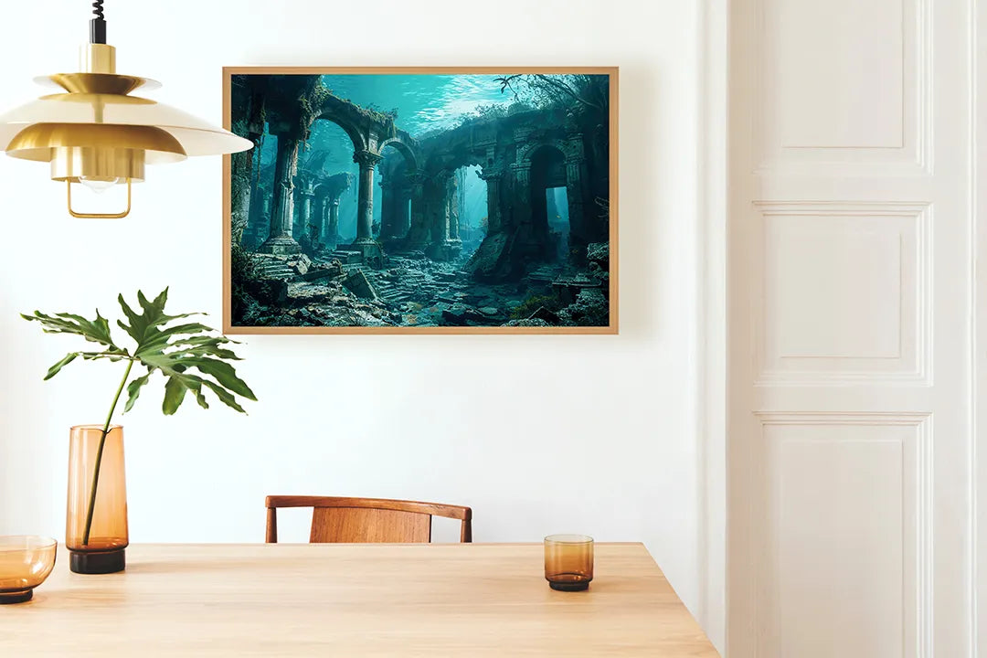 Metall Magnetboard mit hochwertigem Alte ruine in oerwoud Design