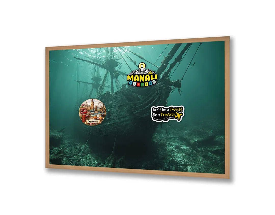 Metall Magnetboard mit hochwertigem Geestenschip Unterwasser Design