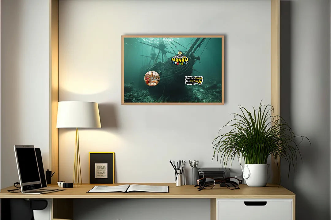 Metall Magnetboard mit hochwertigem Geestenschip Unterwasser Design