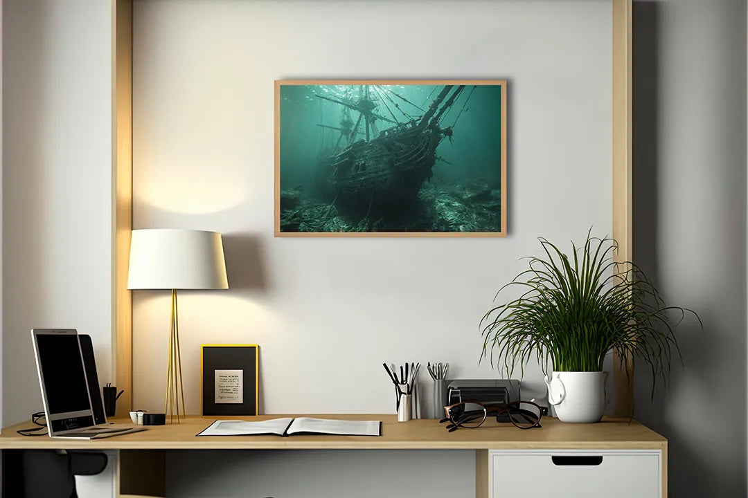 Metall Magnetboard mit hochwertigem Geestenschip Unterwasser Design