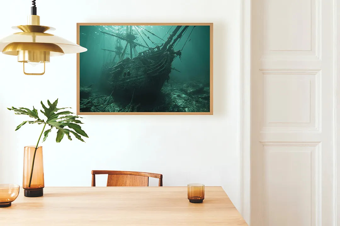 Metall Magnetboard mit hochwertigem Geestenschip Unterwasser Design