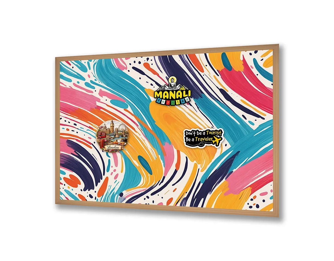 Metall Magnetboard mit hochwertigem Bunte verfstroken Design
